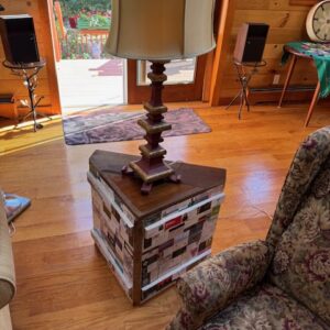 End table, Reclaimed Wood & Cabinet Doors