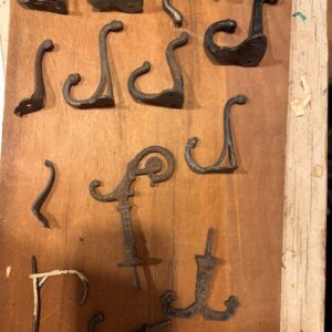 Hooks, antique, iron