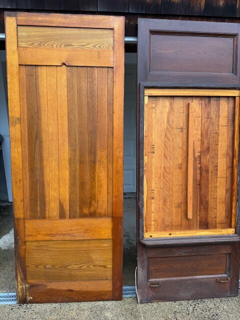 wood panels, antique, school partitions