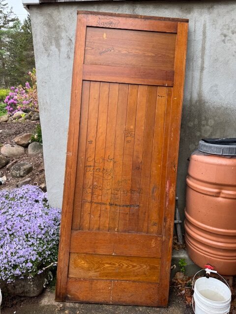 wood panels, antique, school partitions